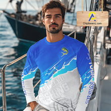 Load image into Gallery viewer, Mahi Mahi( Dorado) Fishing Custom Fishing Shirts Long Sleeve For Men, Mahi Mahi Saltwater Fishing Shirt NHT646