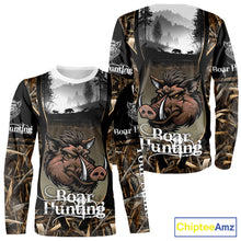 Load image into Gallery viewer, Personalized Wild Boar Hunting Camo 3D Print Custom Name Shirts, Hunting Gifts NBT195