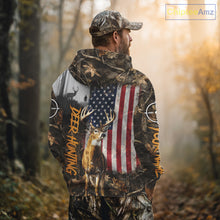 Load image into Gallery viewer, Orange Deer Hunting Camouflage Personalized Hunting Shirt, Hoodie Hunting Shirt For Men NBT308