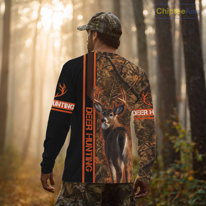 Whitetail Deer Hunting Season Shirt 3D Custom Hoodie Hunting Gift Orange Camouflage Deer Shirts NBT309