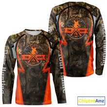 Load image into Gallery viewer, Orange Deer Hunting Brown Camouflage 3D Custom Name Shirts, Best Camo Deer Hunting Gift NBT204