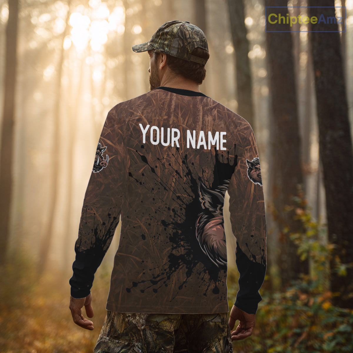 Brown Camo Boar Hunting 3D All Over Printed Shirts, Custom Boar Hunting Outfit, Hunting Gifts NBT212
