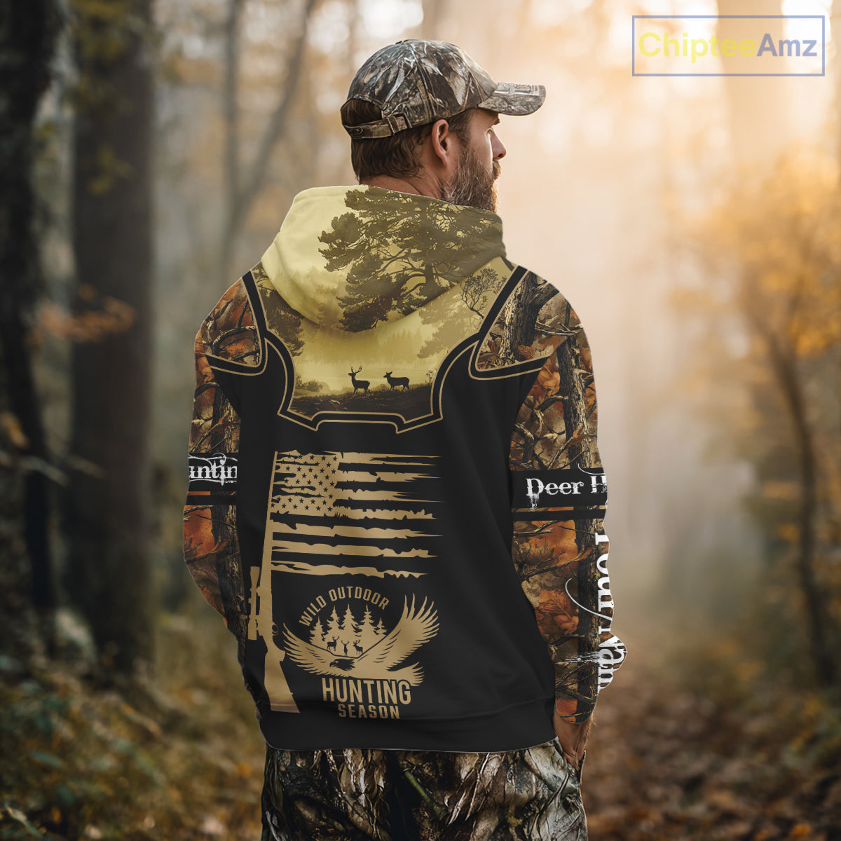 Custom Deer Hunting Season Camo Shirt for Men, Hunting Apparel for Deer Hunters, Hunting Gifts NBT116