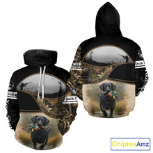 Load image into Gallery viewer, Duck Hunting Black Labrador Retriever Camouflage 3D Printed Shirts, Duck Hunting Camo Shirt NBT218