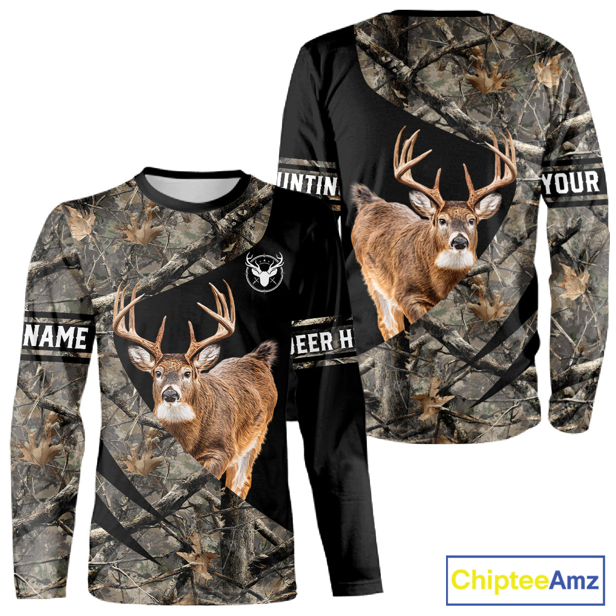 Whitetail Deer Hunting Shirt Camouflage Hoodie 3D Custom Name, Hunting Gift NBT324