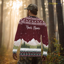 Load image into Gallery viewer, Funny Ugly Pattern Santa Deer Hunting Customized Name All Over Print Shirts for Hunter NBT283