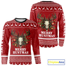 Load image into Gallery viewer, Personalized Ugly Christmas Deer Hunting Shirt Full Print Christmas Pattern, Christmas Gifts NBT284