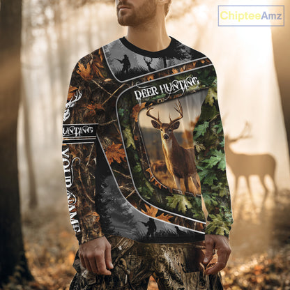 Deer Hunting Custom Name Camo Shirts - Personalized Hunting Clothes for Deer Hunting Season NBT38