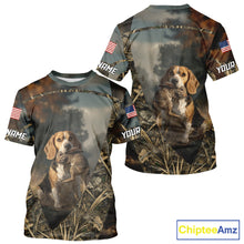 Load image into Gallery viewer, Custom Rabbit Hunting Beagle Dog US Flag Camouflage 3D Shirts, Rabbit Hunting Clothes NBT229