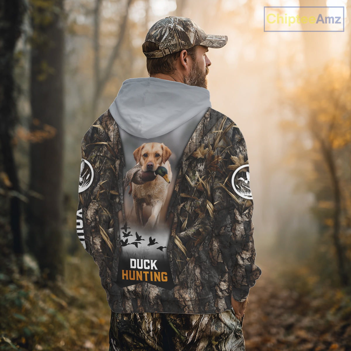 Mallard Duck Hunting Waterfowl Camo Custom Name Shirts for Men, Duck Hunting Clothing NBT288