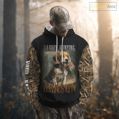 Rabbit Hunting Camouflage 3D Printing Custom Name Shirt, Rabbit Hunting Season NBT147