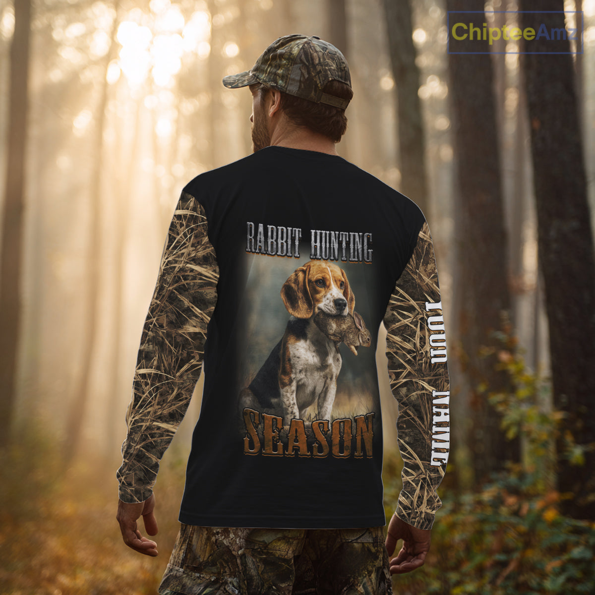 Rabbit Hunting Camouflage 3D Printing Custom Name Shirt, Rabbit Hunting Season NBT147