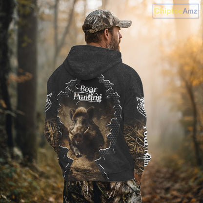 Personalized Wild Hog Hunting Camouflage 3D Shirts, Boar Gifts for Hunter NBT150