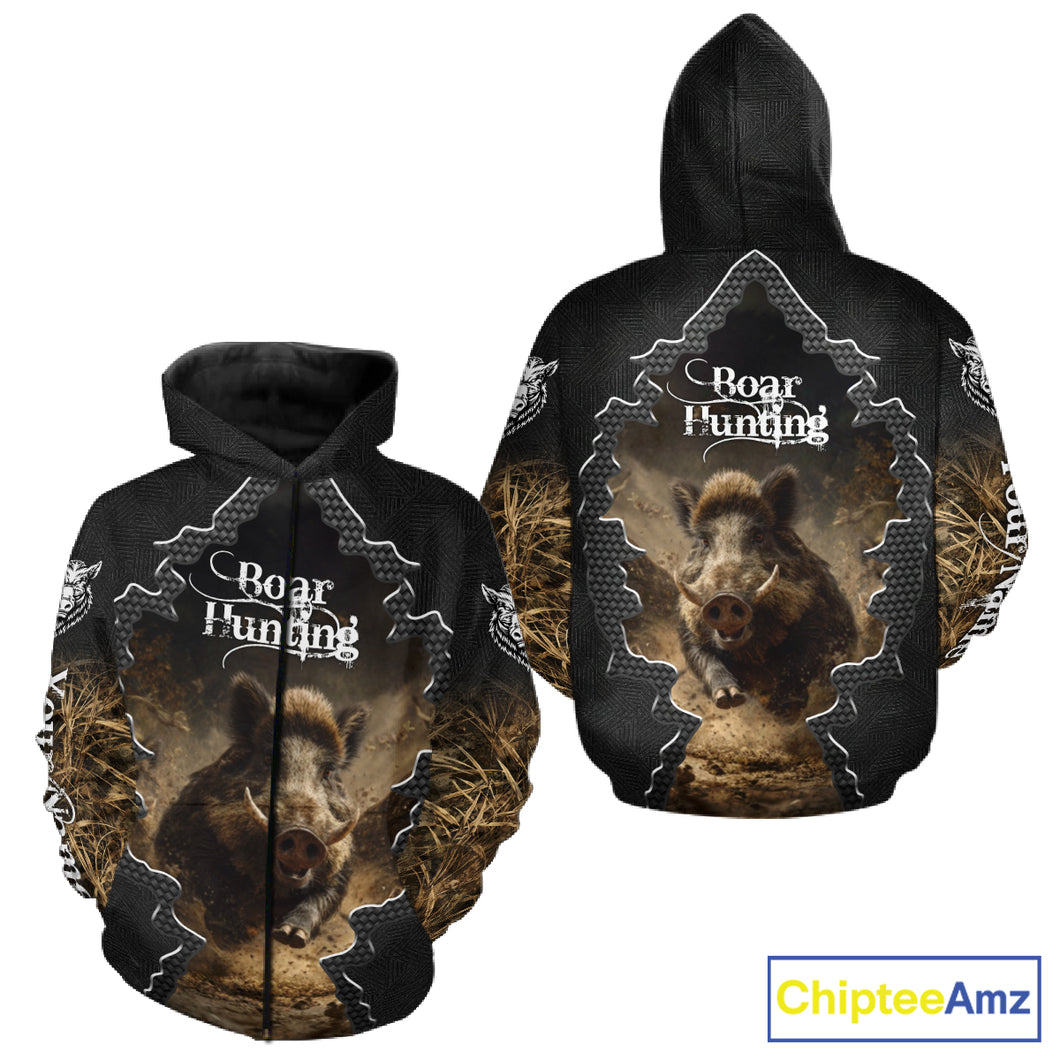 Personalized Wild Hog Hunting Camouflage 3D Shirts, Boar Gifts for Hunter NBT150