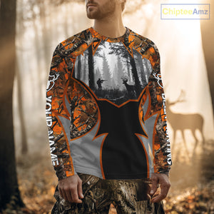 Whitetail Deer Hunting Orange Camouflage Full All-Over 3D for Men, Deer Hunting Gifts NBT242