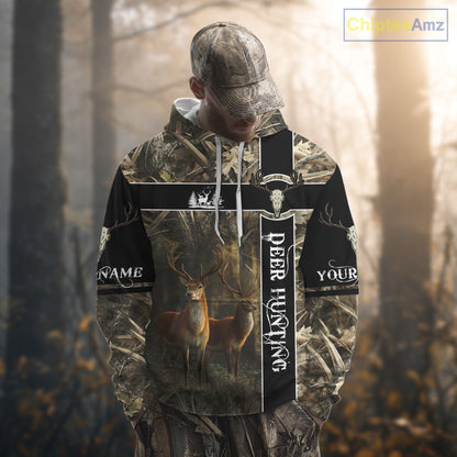 Best Camouflage Deer Hunting Shirt for Hunter, Deer Hunting Crew Shirt, Hunting Gifts NBT53