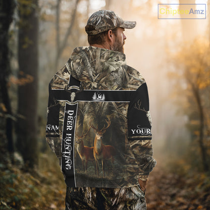 Best Camouflage Deer Hunting Shirt for Hunter, Deer Hunting Crew Shirt, Hunting Gifts NBT53