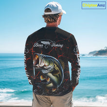 Load image into Gallery viewer, Personalized Bass Fishing Jerseys, Bass Fishing Camo Long Sleeve Fishing Tournament Shirts NBT873