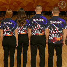 Load image into Gallery viewer, Custom Bowling Quarter Zip Shirt For Men USA Flag Bowling Jersey Polo &amp; 1/4 Zip Bowling Team Shirts NBT880
