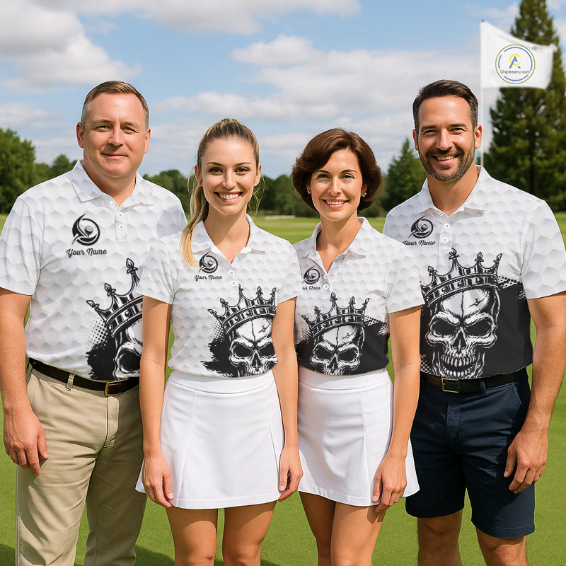 Funny Skull Mens Golf Polo Shirts Golf Camo Pattern Custom Name Skull Golf  Shirt, Golf Attire NBT555