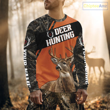 Load image into Gallery viewer, Custom Orange Camo 3D Animal Deer Hunting Shirt Best Hunting Clothes For Deer Season NBT261