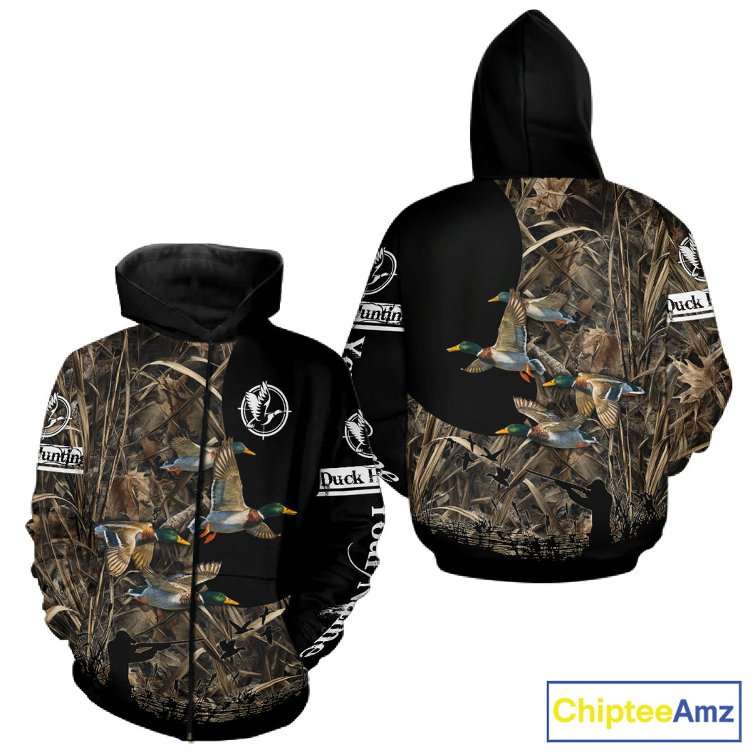 Mallard Duck Custom Camo 3D Hunting Shirts Best Hunting Clothes For Duck Hunting Season NBT264