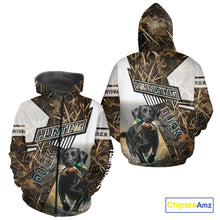 Load image into Gallery viewer, Black Lab Retriever Mallard Duck Hunting Camouflage Shirts, Duck Hunting Camo Shirt NBT199