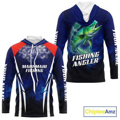 Personalized Mahi Mahi Fishing Hood UV Protection Saltwater Fishing Shirts NBT373