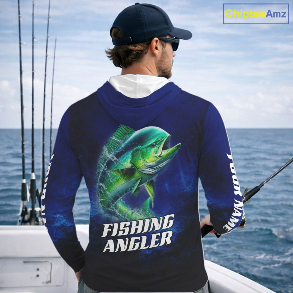 Personalized Mahi Mahi Fishing Hood UV Protection Saltwater Fishing Shirts NBT373