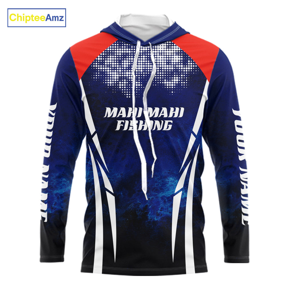Personalized Mahi Mahi Fishing Hood UV Protection Saltwater Fishing Shirts NBT373