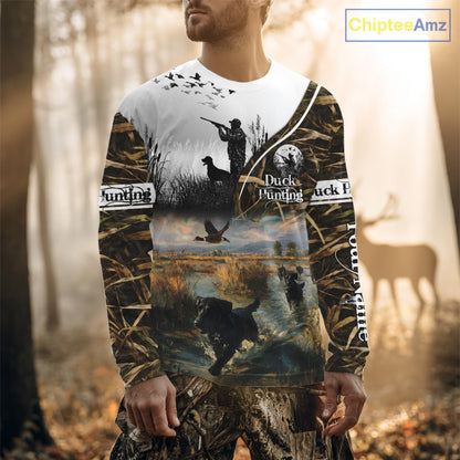 Custom Mallard Duck Hunting Camouflage 3D All Over Printing Shirts, Personalized Hunting Gifts NBT122