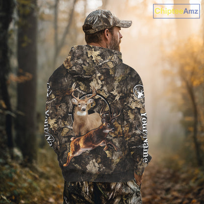 Whitetail Deer Custom Name 3D All Over Printed Shirts, Deer Hunting Clothes, Hunting Season NBT334