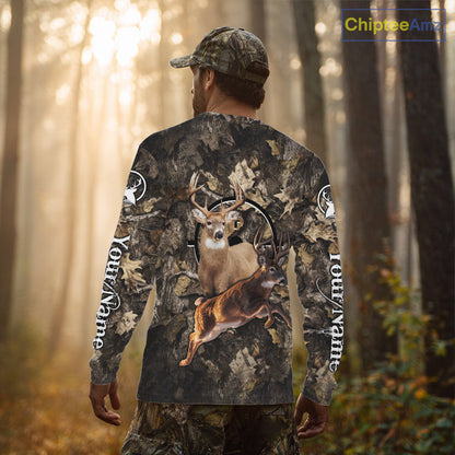 Whitetail Deer Custom Name 3D All Over Printed Shirts, Deer Hunting Clothes, Hunting Season NBT334