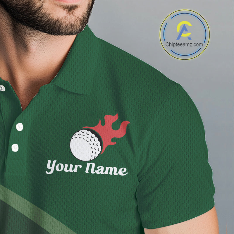 Close-up UPF polyester fabric funny golf ball pattern custom golf shirt moisture-wicking