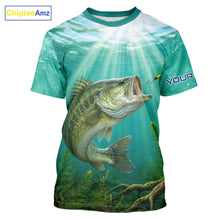 Load image into Gallery viewer, Custom Largemouth Bass Fishing Jerseys, Bass Tournament Fishing T-Shirts For Team NBT861