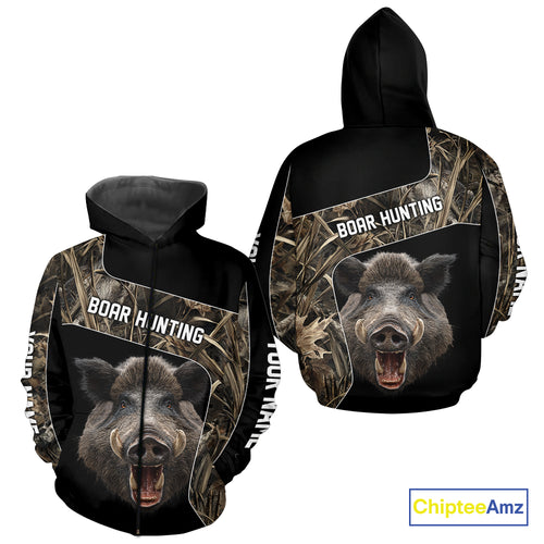 Custom Wild Boar Hunting Camo 3D Shirts, Boar Hunting Gifts, Boar Hunting Shirts for Hunter NBT158