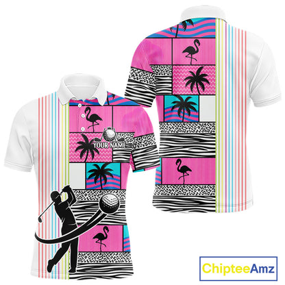 Custom Funny Golfer Animal Print Pattern Golf Polo Shirts, Golf Shirt For Men, Golf Gifts NBT702