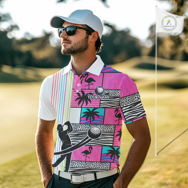 Custom Funny Golfer Animal Print Pattern Golf Polo Shirts, Golf Shirt For Men, Golf Gifts NBT702
