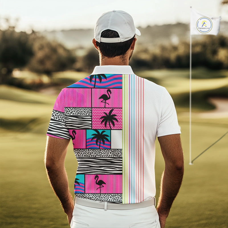 Custom Funny Golfer Animal Print Pattern Golf Polo Shirts, Golf Shirt For Men, Golf Gifts NBT702