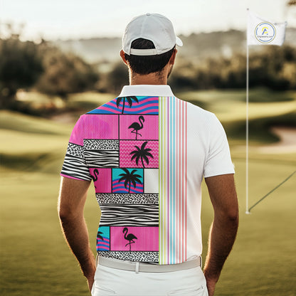Custom Funny Golfer Animal Print Pattern Golf Polo Shirts, Golf Shirt For Men, Golf Gifts NBT702