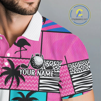 Custom Funny Golfer Animal Print Pattern Golf Polo Shirts, Golf Shirt For Men, Golf Gifts NBT702