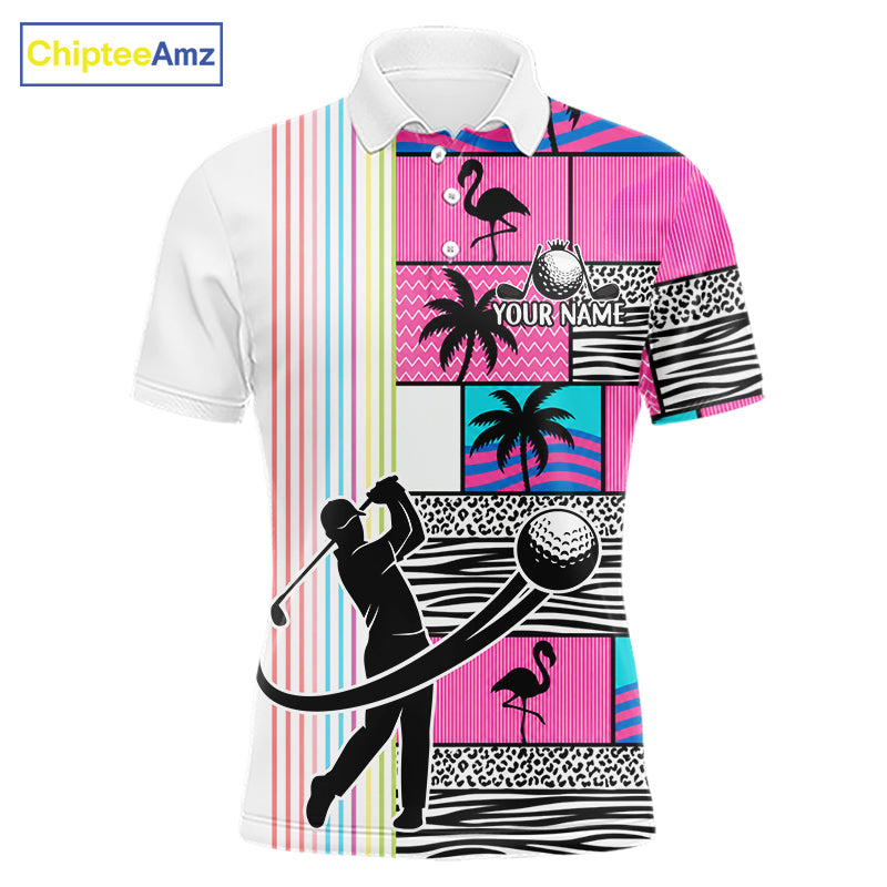 Custom Funny Golfer Animal Print Pattern Golf Polo Shirts, Golf Shirt For Men, Golf Gifts NBT702