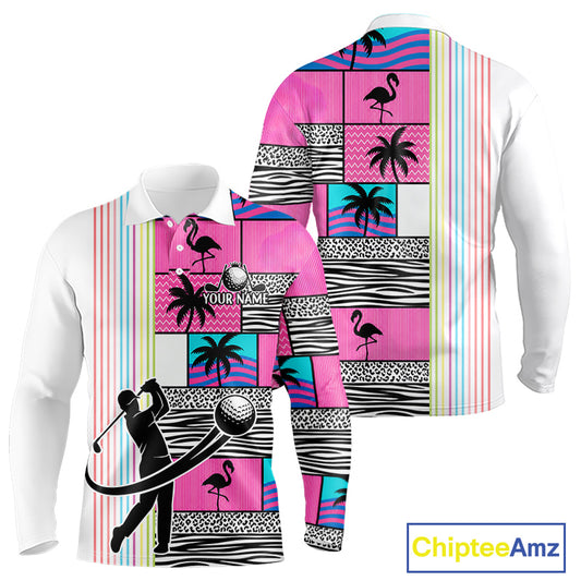 Custom Funny Golfer Animal Print Pattern Golf Polo Shirts, Golf Shirt For Men, Golf Gifts NBT702