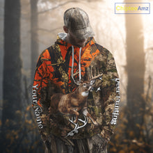 Load image into Gallery viewer, Personalized Whitetail Deer Hunting Camo Full Printing Shirts Deer Hunting Gift for Hunters NBT272