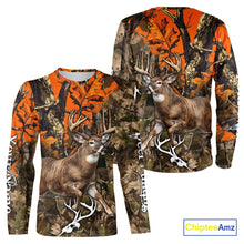 Load image into Gallery viewer, Personalized Whitetail Deer Hunting Camo Full Printing Shirts Deer Hunting Gift for Hunters NBT272