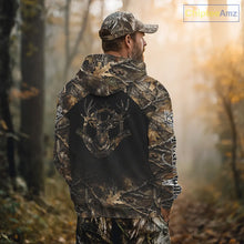 Load image into Gallery viewer, Whitetail Deer Hunting Shirts Personalized Black US Flag Camouflage, Best Gifts for Deer Hunters NBT275