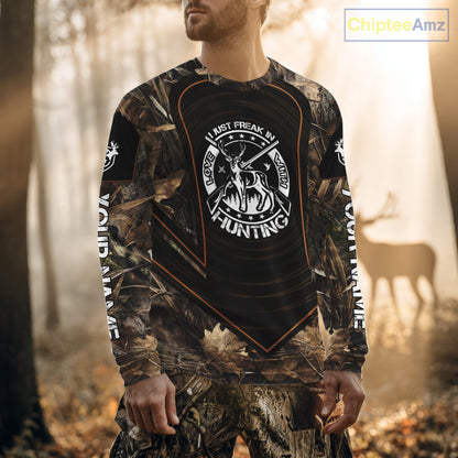 Brown Camouflage Deer Hunting 3D Printing Custom Name Shirts, Deer Hunting Apparel NBT213
