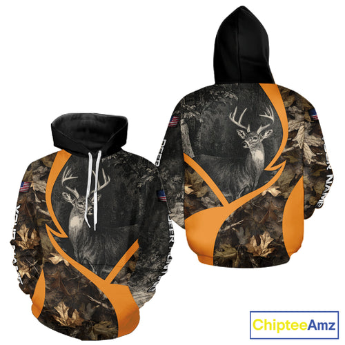 Deer Hunting Dark Brown Camouflage 3D All Over Printing Shirts, Hunting Gifts for Men NBT232