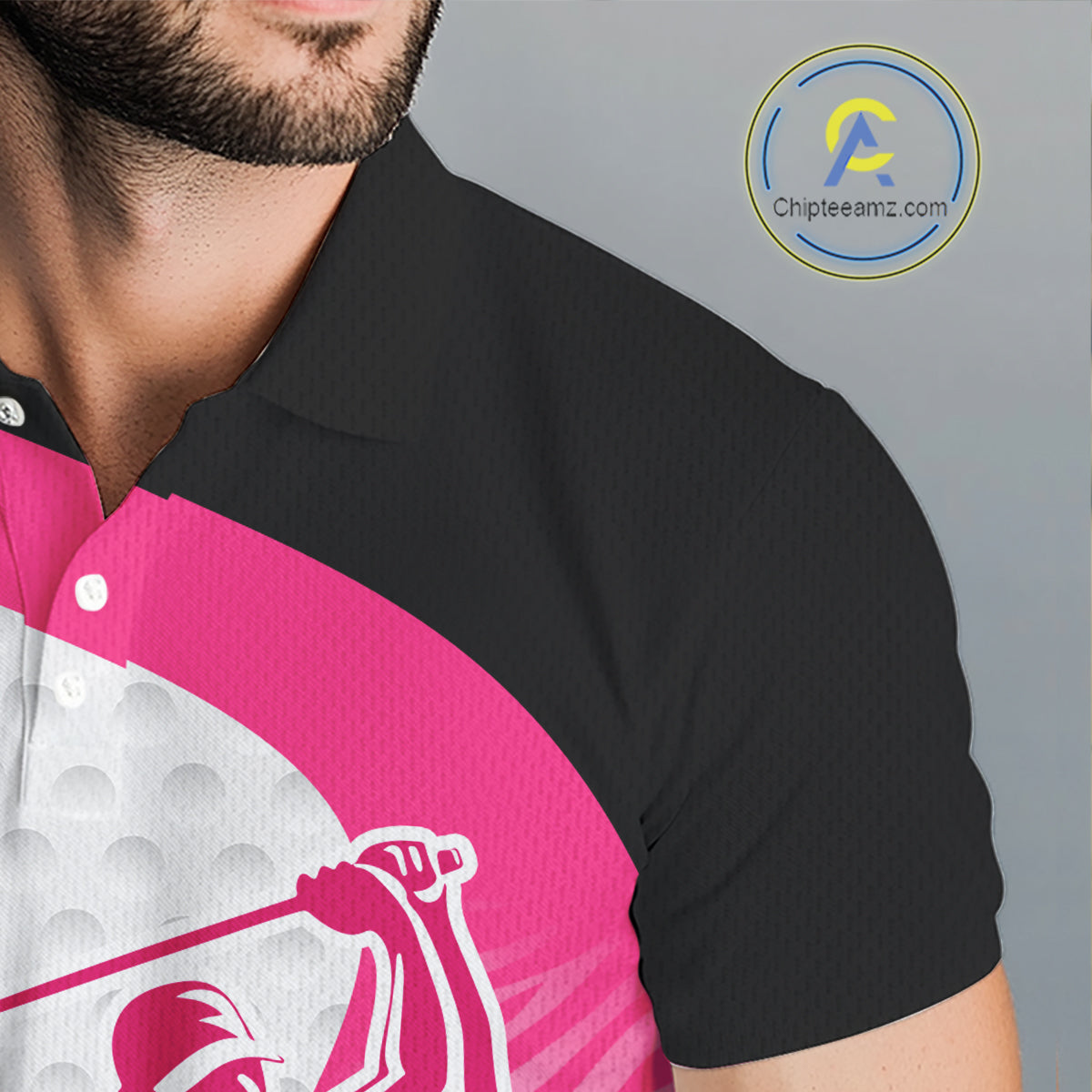 Pink Zebra Pattern Mens Golf Polo Shirts Custom Name Gift For Golf Lovers NBT580