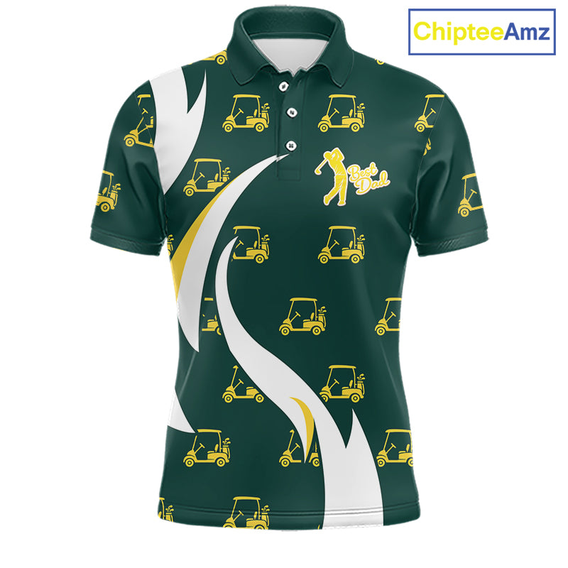 Custom Best Dad Golf Polo Shirt, Fathers Day Gift For Dad Papa, Golf Outfit, Men Polo Shirt NBT711